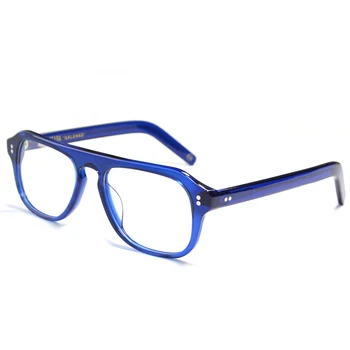 Kingsman Očala Letnik Okvir Moških Očala Retro Acetat Recept Modra Očala Clear Leče Očala