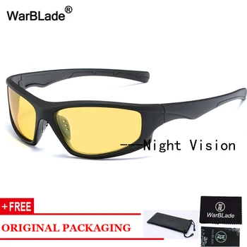 WarBlade Moških Polarizirana sončna Očala Nočno Vizijo Očala Moški Dnevno Nočna Vožnja Proti bleščanju Sonca očala UV400 Zunanja športna Očala