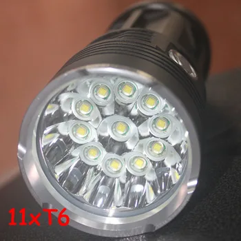 Visoke kakovosti 3-12T6 12 x XML T6 LED Svetilka Svetilka svetilka Svetilka Svetloba & 4 x 18650 Polnilna Baterija & Polnilnik