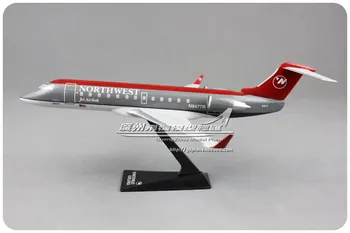 Ameriški Northwest Airlines NWA Jet Airlink CRJ-200 1: 100 Plastičnih Sestavljeni Model Letala 28 cm za Kolektivno letalo model