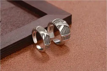 Nov prihod vroče prodajo fashion ljubitelje darilo retro slogu Tajski srebro 925 sterling srebro ljubitelje nekaj prst prstani, nakit,