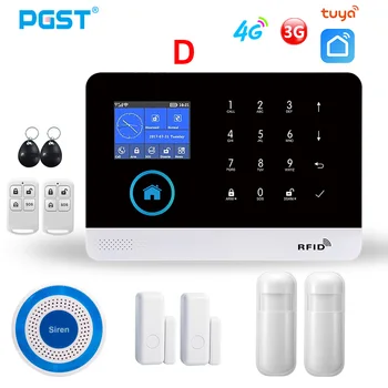 PGST PG103 4G, 3G GSM Alarmni Sistem za Doma Varnostni Alarm s Sončno Mobilno Sireno Smart Home Kit Tuya Smart Življenje APP Nadzor
