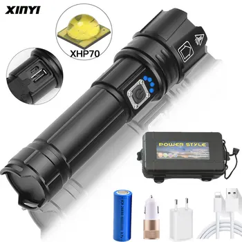 60000LM Močna Led Svetilka XHP50 svetilka USB polnjenje Zoom led svetilko lanter 1*18650 baterije, Za Kampiranje, kolesarjenje Lučka
