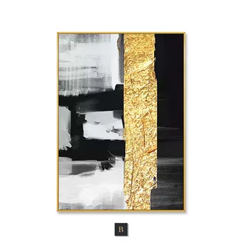 Sodobno dekoracijo sten Ročno akril povzetek oljna slika na platno, zlata folija krajine v slikah, za dnevno sobo vhod