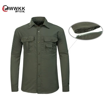 WWKK 2020 nove Moške Poletne Pohodniške Majice Quick Dry Športih na Prostem Dihanje Ribolov, Pohodništvo, Kampiranje Tanke Splice Oblačila