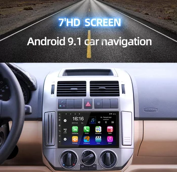 1 Din 7 inch Android 9.1 Avto Radio Večpredstavnostna z Gor Dol Nastavljiv Zaslon Vrtljiv Predvajalnik, bluetooth, Wifi DVD GPS Navigacija