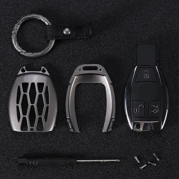 Cinkove zlitine Tipko Primeru Kritje za Mercedes Benz B200 C180 E260L S320 GLK300 CLA CLS S400 fob keychain obroč Avto Styling