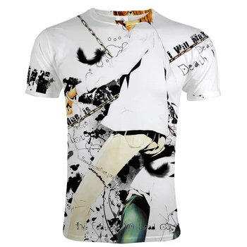 2020 Smrti Opomba T-shirt Anime 3D Tiskanih Moški Ženske Cosplay Tshirt Priložnostne Moda Ulične Hip Hop T shirt Unisex Vrhovi Oblačila