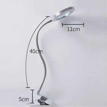 USB Pogon Prilagodljiv Namizno Svetilko Povečevalno Steklo, Žarnice Zaščito za Oči Večnamensko Posnetek Desk Tabela za Branje Lepoto Ličila