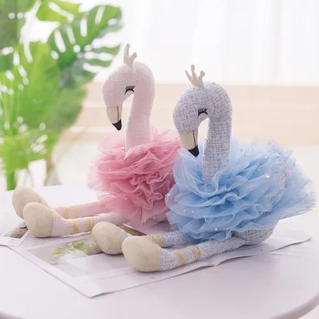 45 cm Eleghant Balet Swan Plišastih Igrač Mehko Polnjene Cartoon Živali Flamingo Lutka Visoke Kakovosti Doma Dekor Otrok Rojstni dan Darila
