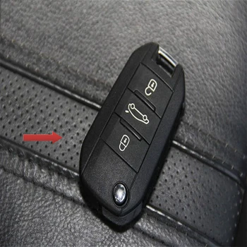 3 gumbi, Usnje tipko kritje za Peugeot 3008 208 308 508 2008 408 407 307 4008 Daljinski ključ lahkota varstvo avto ključ primeru