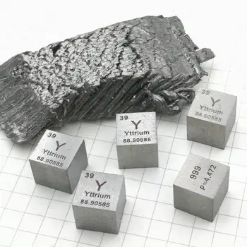 Itrij Kovino 10 mm Gostota Kocke 99.9% Čisti Element za Zbiranje