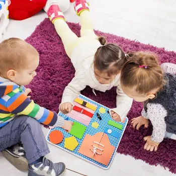 Počutil Spretnosti Malčka Poslovni Odbor Montessori Izobraževalne Igrače, Komplet Dojenček Dejavnosti Zaseden Odbor Za Toddlers Učenje Oblačenja