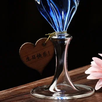 Ustvarjalne Ročno Prozoren Kelih Steklo Olje Lučka Lepo Poročno Darilo Romantično Handcraft Lučka Doma Decora Svijećnjak