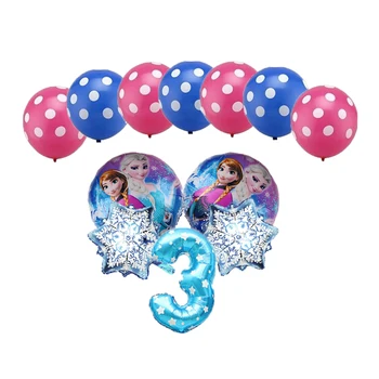 12pcs/set Disney Risanke Elsa Anna Sofija princesa Aluminija Baloni Komplet Rojstni dan Dekoracijo Dobave Baby Tuš Otrok Igrače