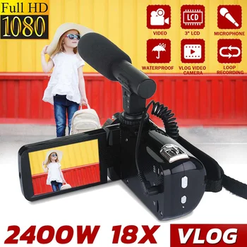 Video Kamere Ordro 18X Digital Zoom Night Vision Vlogging Fotoaparat Filmadora za YouTube, Blogger