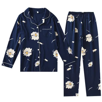 Daisy Tiskanja Bombaža Ženske Pižame Z Dolgimi Rokavi Homewear Bo Ustrezala 2021 Pomlad Jesen Dva Kosa Iz Sleepwear Ženski Domov Oblačila