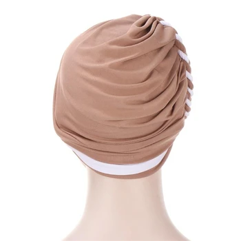 Muslimanski pletenic bonnet turban šal za ženske islamske notranje kape Arabski ovijte glavo, rute femme musulman turbante mujer