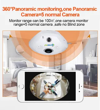 5 milijona slikovnih Pik 4G, 3G Kartico sim Zaprtih Panoramski Fisheye 360 Stopnja IP Kamero CamhiPro Aplikacije si Ogledate na Daljavo