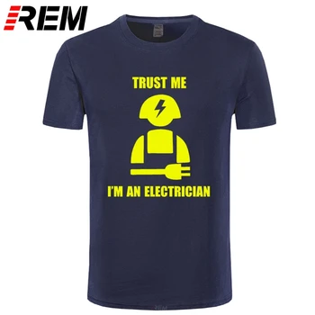REM Novo verjemi Mi, da sem Električar, Električni Darilo Prisotna Majica s kratkimi rokavi Moški Smešno Tshirt Moški Oblačila Kratek Rokav Camisetas T-shirt