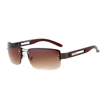 LongKeeper Visoko Kakovostna sončna Očala Moški Ženske sončna Očala Kvadratnih Očala Očala Pol Rimless Luksuzni UV400 occhiali da edini
