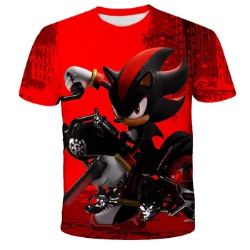 3D Tiskanje Otroci Sonic Modni Kul Kratek rokav Sonic Hedgehog t shirt Smešno T-shirt Fantje Risanka Tshirt Otroci Priložnostne Vrhovi