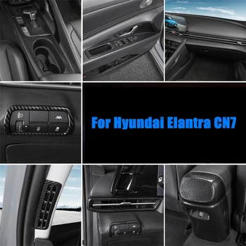 Za Hyundai Elantra CN7 2020 2021 LHD Ogljikovih vlaken Celotno Notranjost Dodatki ABS Okrasni Pokrov Trim