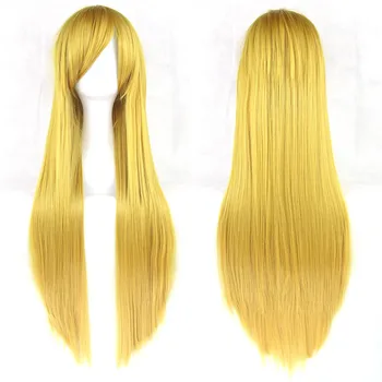 Cosplay lasuljo cos lasuljo pisane dolge ravne lase lasuljo anime lasuljo 80 CM barvne lasuljo, nižji ceni na debelo