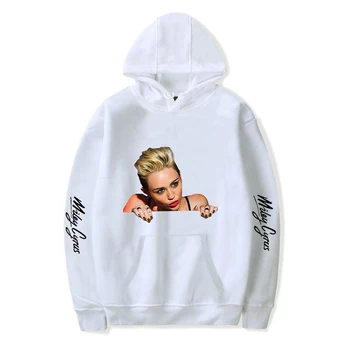 Miley Cyrus Hoodies Moški Ženske 2020 Jeseni Mode Dolg Rokav Plus Size Print Majica Miley Cyrus Hoodie Kpop Oblačila Vrhovi
