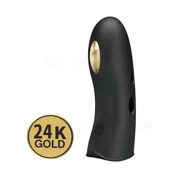 24K Gold Električnega Udara Prst Vibrator za Klitoris Vaginalne in Analne Stimulacije Ženski Masturbator G-Spot Massager Sex Igrače za Ženske