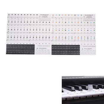 Elektronski Klavir Tipkovnico 49 54 61 88 Tipk, Zvok Ime Nalepke Tipko Nalepke Klavir Stave Glasbe Nalepke Etikete Opomba Nalepka