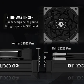1XT 120mm PWM PC Primeru Fan Ultra Slim Tiho Računalnik CPU Vode, Hladilnik, Ventilator