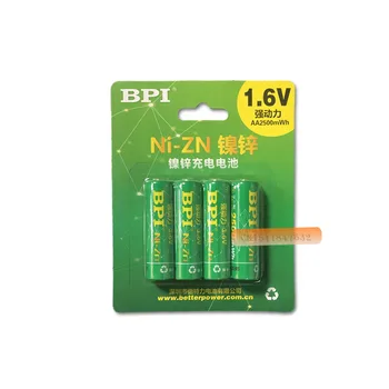 4Pcs BPI Bateria AA Baterije 1,6 V Nikelj-Cink 2500mWh Ni-Zn 2A aa Baterija za ponovno Polnjenje