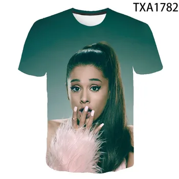 2020 Moške, Ženske, Otroke, 3D Tiskanih Priljubljena Ariana Grande Majica Cool Fashion Priložnostne Hip Hop T-majice Ulične Vrhovi Tee