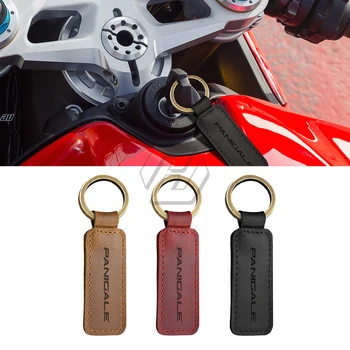 Za Ducati 899 959 1099 1199 1299 Panigale V4 Tipko Motocikel Keychain Cowhide Key Ring