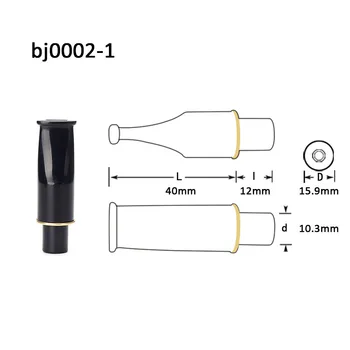 RU-3pcs Black Akril Ustniki Cevi Izhaja, Tobak za Pipe Steblo za Kajenje Pipe Fit 9 mm Filter DIY Cevi Pribor bj0002-1(3)