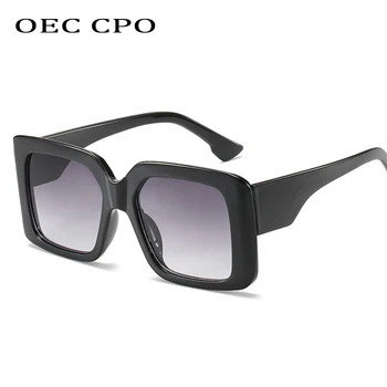 OEC CPO Prevelik Kvadratnih sončna Očala Ženske Modne blagovne Znamke Ravno Top sončna Očala Za Žensko Gafas Odtenek Retro Ženske Očala UV400