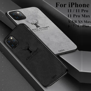 Luksuzni Primeru za iPhone 11 Pro Max Primeru Colth Tkanine za iPhone 11 primeru 2019 Zaščitni ovitek za iPhone SE 2020 X XS XR 6 6S 7 8