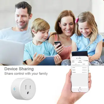 16A Mini NAS Wifi Plug Surge Protector 100-240V Glasovni Nadzor Pametne Vtičnice Delo Z Alexa googlova Domača stran Tuya APLIKACIJO Smart Home
