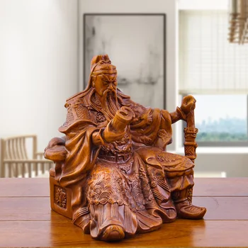 Novi Wushen Guangong kip，Smolo carving，Sodobne umetnosti kiparstvo，Domači dnevni sobi, mansarda dekoracijo，Znak Guan Yu Darilo Kip
