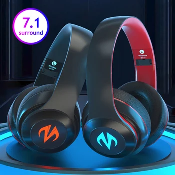Head-Mounted Gaming Slušalke 7.1 Surround Brezžične Bluetooth Slušalke Stereo Slušalke Hrupa-Odpoved z Mic za PS4/Xbox