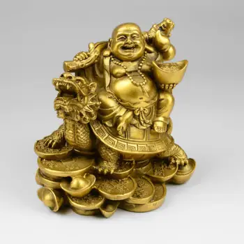 Kitajski Baker Bogastvo, Denar Vesel Smeh Maitreja Buda Na Zmaja Želva Kip