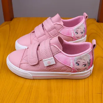 Disney zamrznjene Otrok roza Priložnostne Čevlji dekleta 2108 elsa in princesa Anna Ni vezalko pu športni čevlji Evropi velikost 25-36
