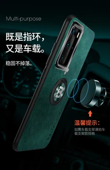 Ohišje Za Huawei P20 Pro P30 lite P30 Pro P40 Pro Kritje prst prstan Magnetni Oklep šok dokaz usnjena torbica za Huawei P40 lite