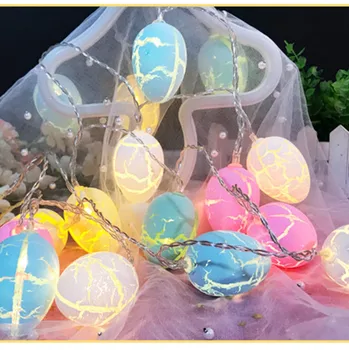 LED Velikonočni Stranka Dekoracija Velikonočna Jajca Niz Luči zajček Zajček Luči Garland Za Dom Stranka Dekor Vila Lučka Velikonočno Jajce