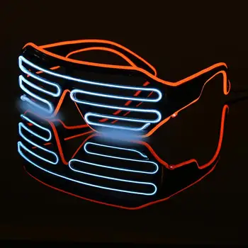 Standardni Slog Dveh Barvnih EL Flash Očala DJ Svetla Očala, EL Žice Moda Neon LED Luči Stranka Plesnih Predstavah Rekviziti