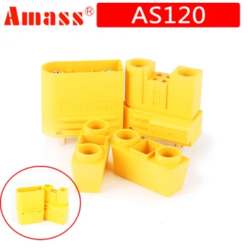 Amass AS120 Moški/Ženski Vtič Priključek Odpornost Adapter za RC Model FPV Dirke Brnenje Lipo Baterije Multirotor Deli