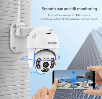INQMEGA TUYA Smart PTZ 3MP Brezžične Varnostne Kamere IP 2-way Audio, HD Wifi Cam Video Auto Tracking Nadzor CCTV Bela Svetloba