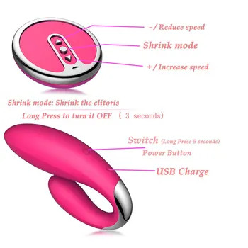 U Formi Nekaj Vibrator Sex Igrače za Odrasle, Brezžični Daljinski upravljalnik G Spot Klitoris Massager Vagina Masturbator Ženski Vibratorji