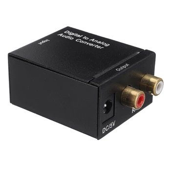 1 nastavite Novo Digitalno Analogni Avdio Adapter Pretvornik Digitalni Toslink / SPDIF Napajanje 5V 1A Navodila Činč Toslink Kabli